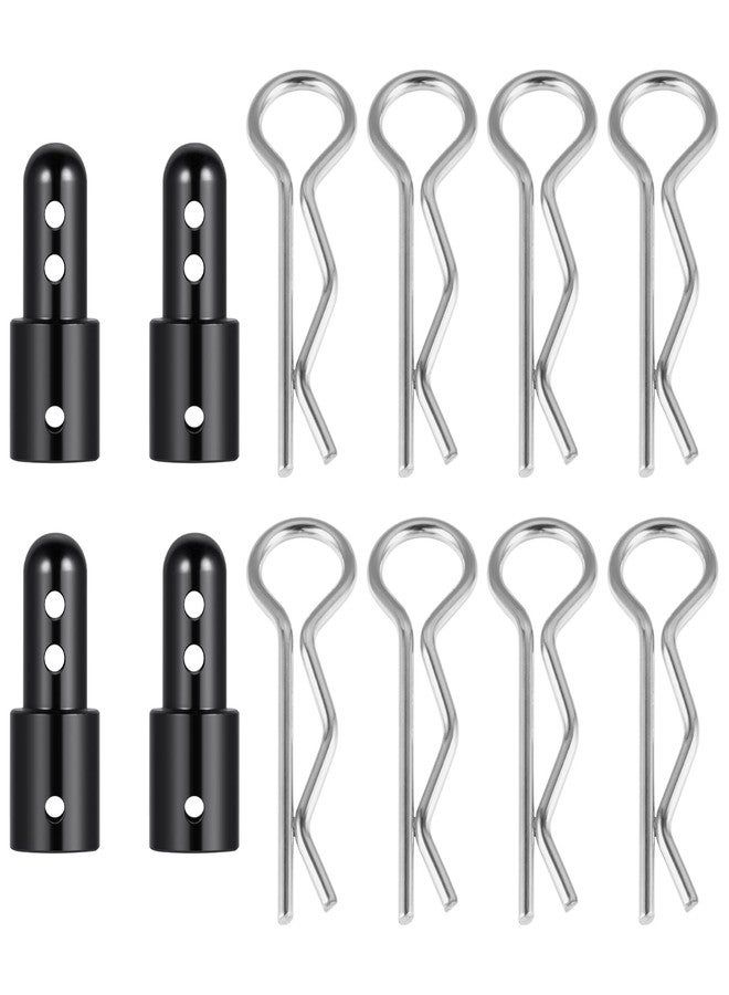MORFUM Pack of 4 RC Car Body Shell Mount Aluminum Body Post Mounts Car Shell Fixing Holder Mounts with Clips Compatible with MJX Hyper Go 1/14 14210 14209 14301 14302 RC Car Upgrades Parts (Black) - Image 1